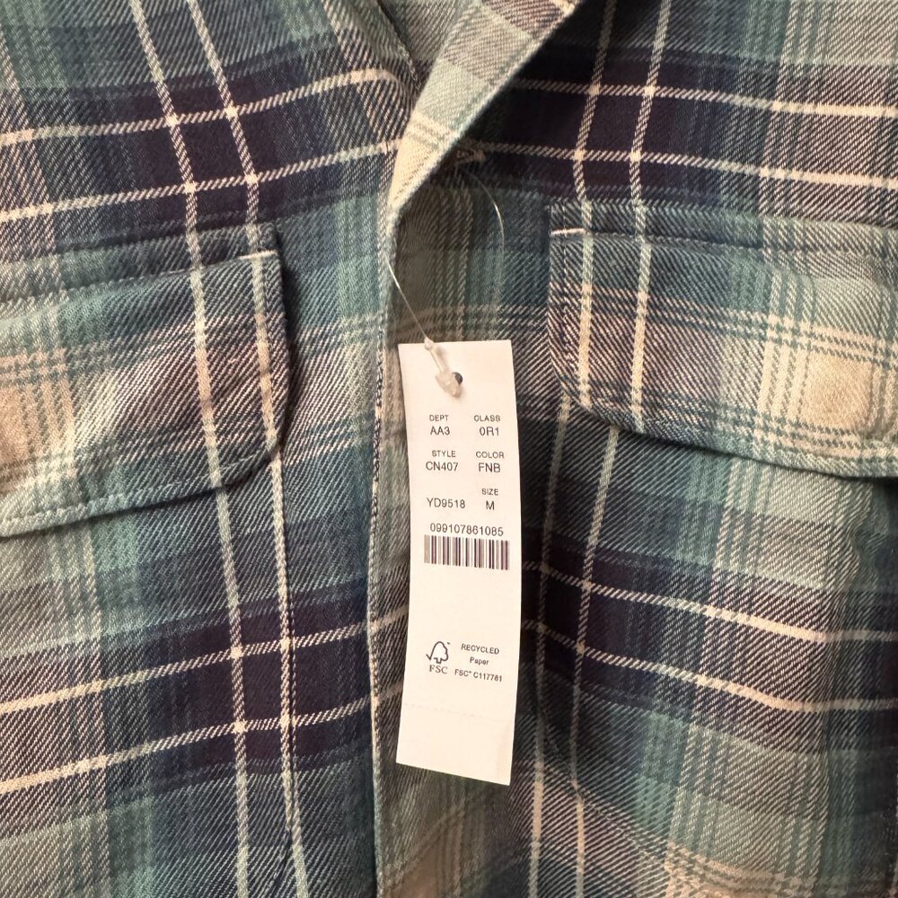 J Crew Cotton-hemp blend twill camp-collar shirt * sz Medium - Picture 4 of 6